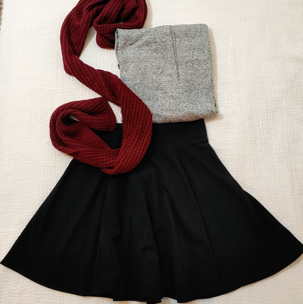 H&M Black Skater Skirt